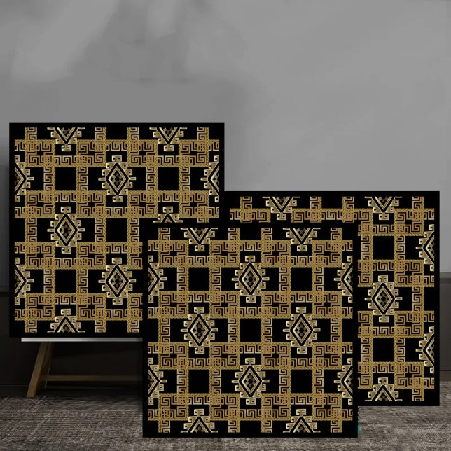 Golden Greek Key Geometric luxury texture (Criador carregado)
