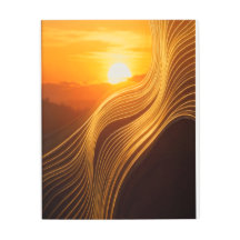 Golden Horizon — Abstract Metal Wall Art