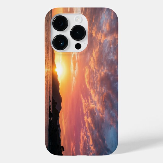 Golden Hour Sunset Sky Landscape iPhone Case (Verso)