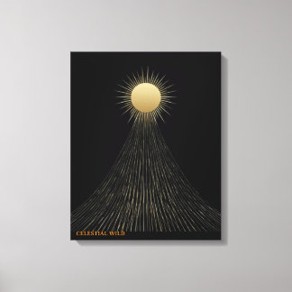 Golden Light Path Celestial Art Canvas Gift