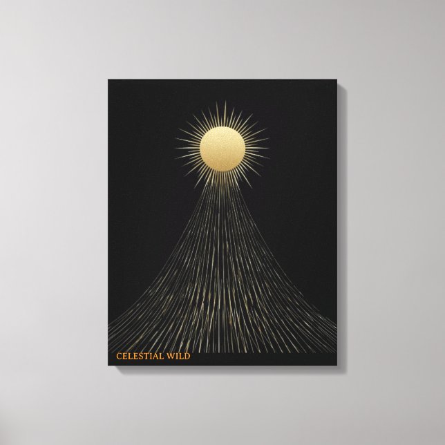 Golden Light Path Celestial Art Canvas Gift (Frente)
