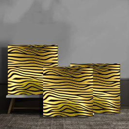 Golden Metallic Waves Seamless Luxury