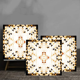 Golden Mosaic Geometric Abstract