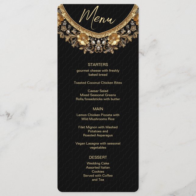 Golden Ornate Frame Menu (Frente)