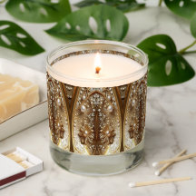 Golden Ornate Scented Jar Candle