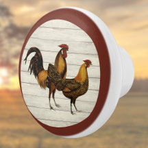 Golden Penciled Hamburg Roosters Maroon Farmhouse