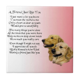 Golden retriever - azulejo do poema do amigo