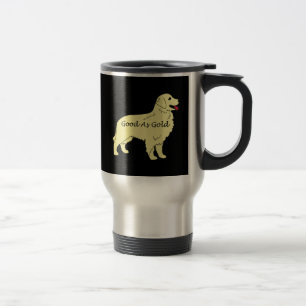 Golden retriever bom como a caneca de viagem