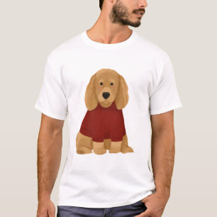 Golden Retriever com Suéter Vermelho