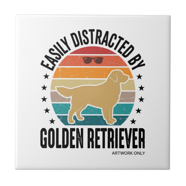 Golden Retriever Facilmente Distraído Desenho de C (Frente)