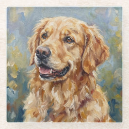 Golden Retriever Glass Coasters for Dog Lovers