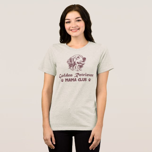 Golden Retriever Mama Club Shirt for Dog Moms (Frente Completa)