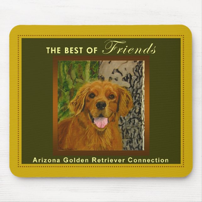 Golden retriever Mousepad do ouro clássico & da (Frente)