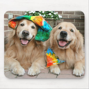 Golden retriever Mousepad Groovy