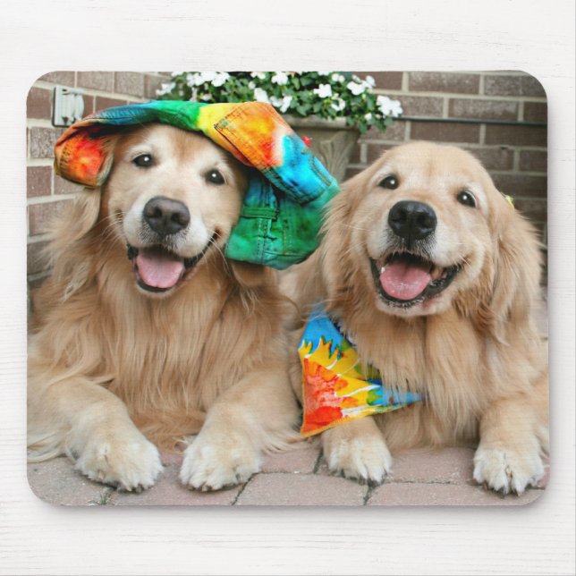 Golden retriever Mousepad Groovy (Frente)