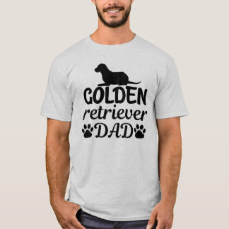 Golden Retriever Pai Camiseta Básica Masculina Div