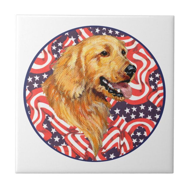 Golden Retriever Patriótico (Frente)