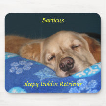 Golden retriever sonolento Mousepad