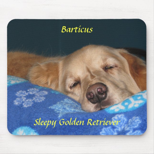 Golden retriever sonolento Mousepad (Frente)
