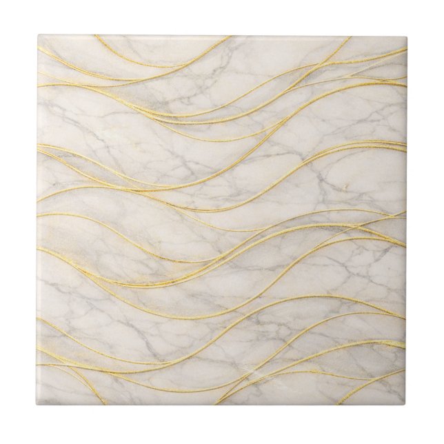 Golden Serenity Marble Waves – Luxury Seamless (Frente)