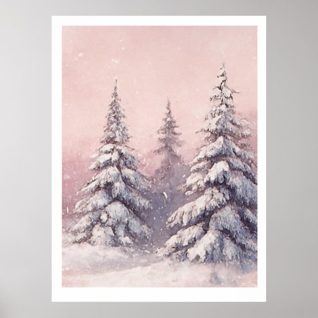 Golden Sunrise Tree Poster (Frente)