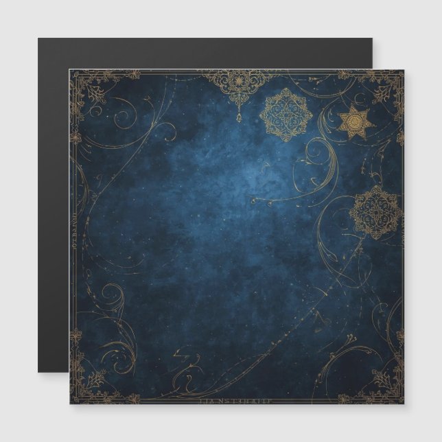 Golden Symbols on Indigo Sky  (Frente/Verso)