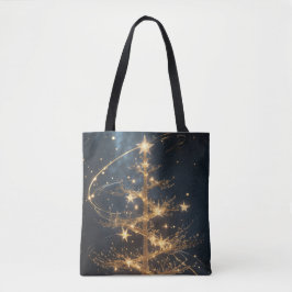 Golden Tree Glam Holiday Tote Bag