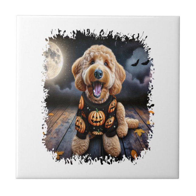 Goldendoodle Cachorro Halloween (Frente)
