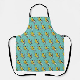 Goldfinch Bird Apron, Apron Médio