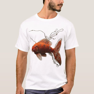 "Goldfish Abstrato" Camiseta Gráfica Artística – Ú