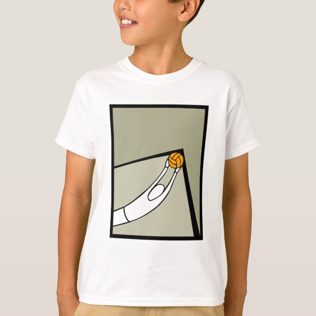 goleiro de futebol de camiseta apanhando um tiro (Frente)