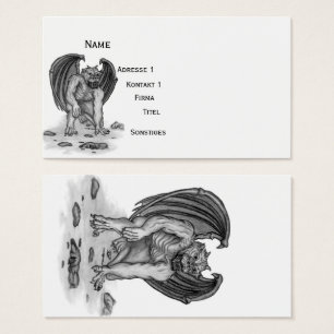 Golem Gargoyle, design preto e branco