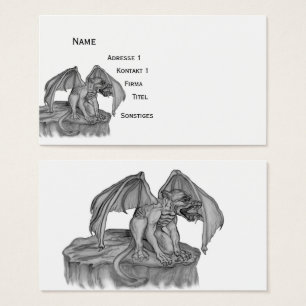 Golem Gargoyle, design preto e branco