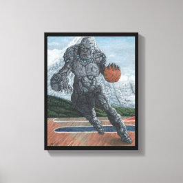 Golem Jogando Basquete Fantasia Arte Impressão