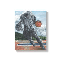Golem Jogando Basquete Fantasia Arte Impressão
