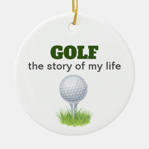 Golf, a história da minha vida, enfeite cerâmico