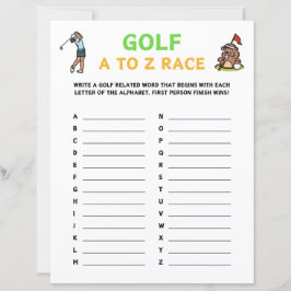 Golf A to Z Race Game