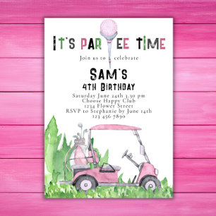 Golf Aniversário Convite Golf Aniversário Par-tee