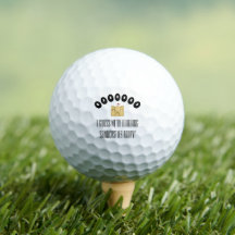 Golf Ball "Building Sandcasts" Golfer Engraçado