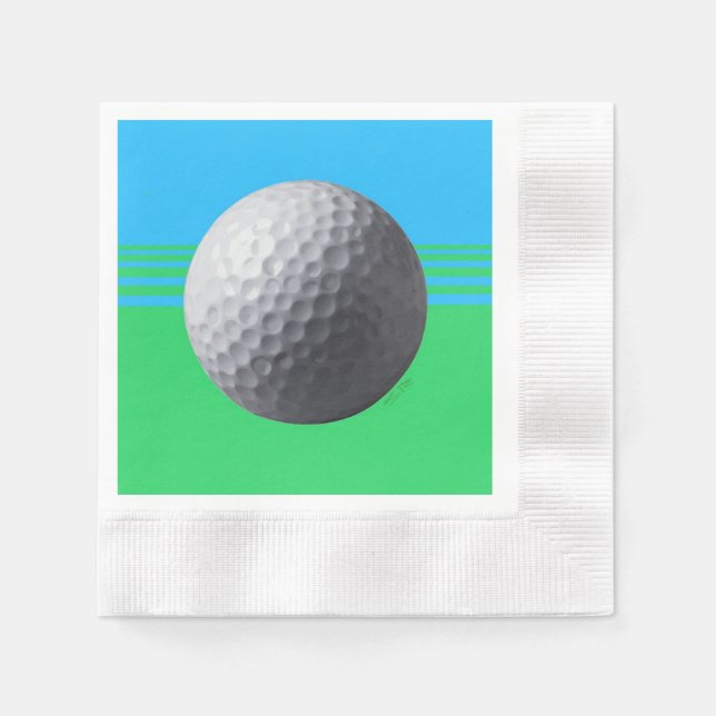 Golf Ball coquetel de papel cunhado guardanapos (Frente)