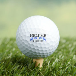 Golf Ball "Help Me" Golfer Gift Engraçado
