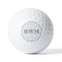 Golf Ball INITIALS Golfer Golfing Classn