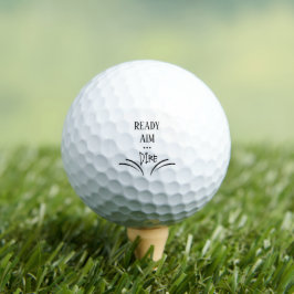 Golf Ball "Pronto, Aim... Dire" Golfer Engraçado