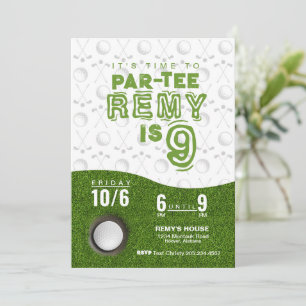 Golf Birthday Invite - Convite Par-Tee