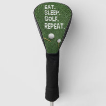 Golf Coma Dormir Golfe Repetir com putter e bola