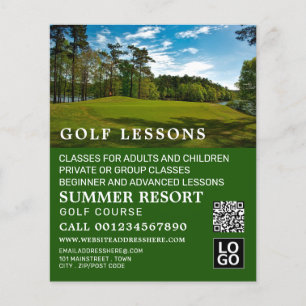 Golf Course, GoIf Lesson Advertising Flyer