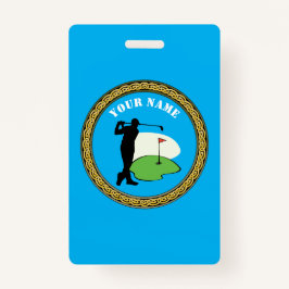 Golf crachá - Adicionar Nome - Golfer