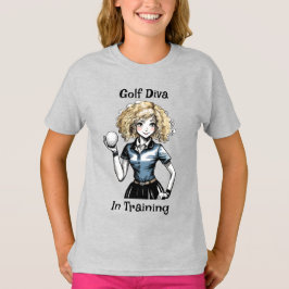 Golf Diva Em Treinamento - Camisa De Golfe Júnior