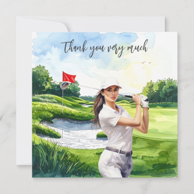 Golf Fairway Gratidão: Cartão de Agradecimento (Frente)
