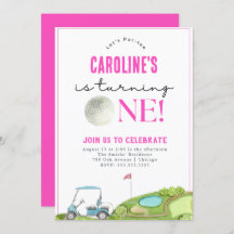 Golf Girls Primeiro Convite De Aniversário